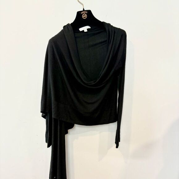 JOSEF Knit Ribbed Draped Open Front Cardigan Long Sleeve sz S - Picture 8 of 9